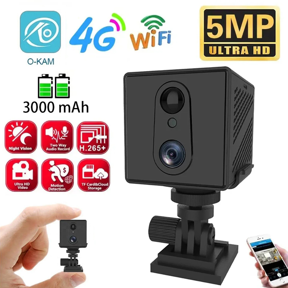 Compact Camera Mirrorless - 5mp 4g cartão sim mini câmera