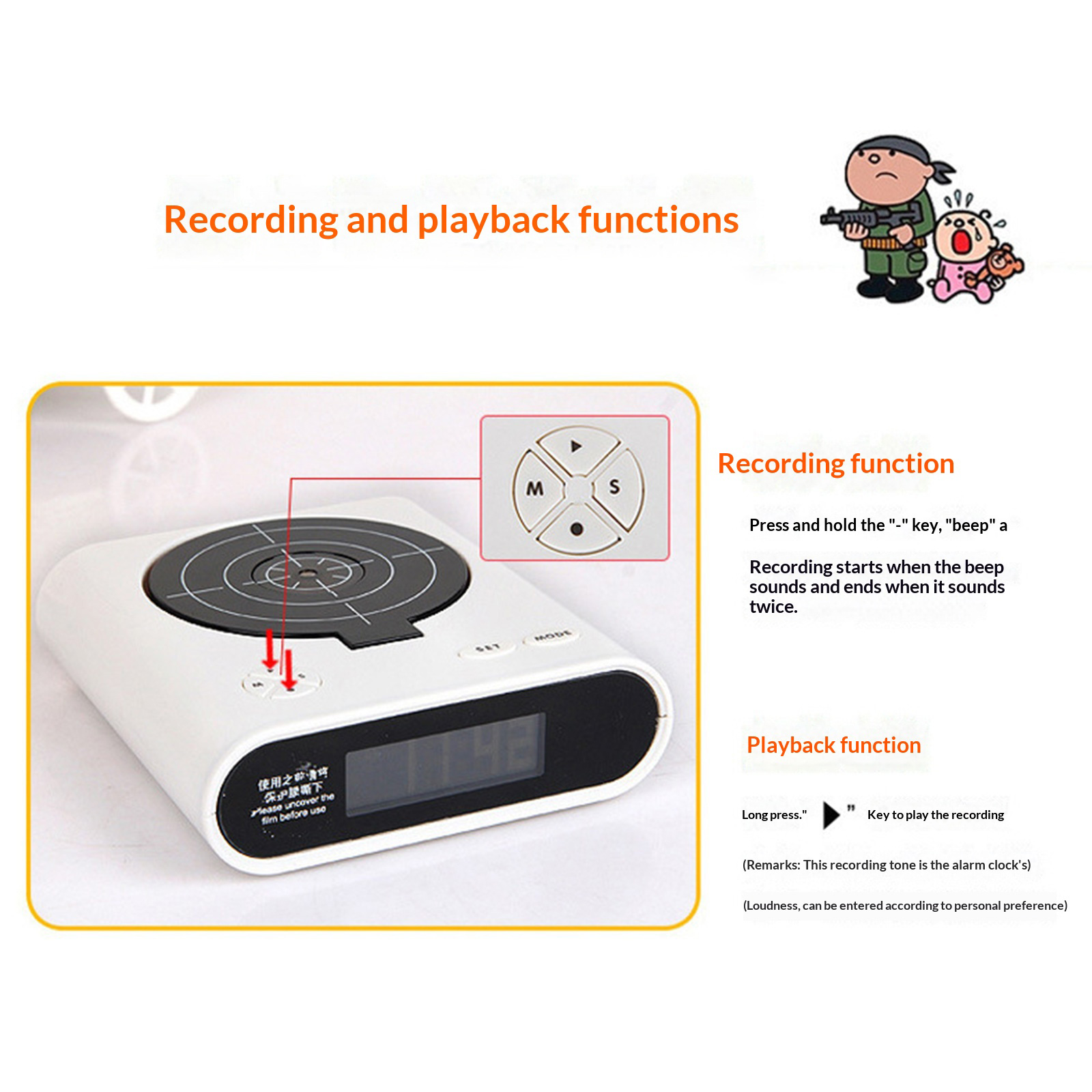 Electronics Gadgets For Gift - Relógio de Mesa Eletrônico Criativo com