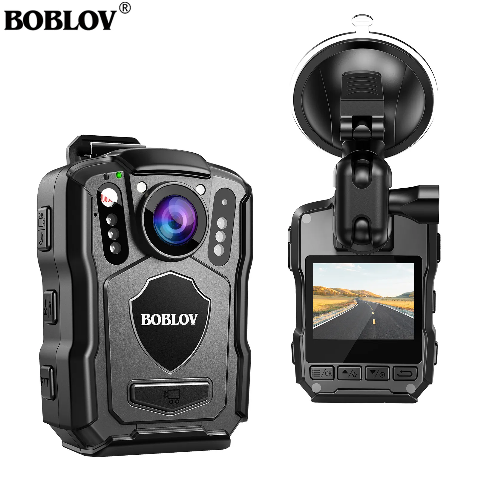 Compact Camera Mirrorless - Câmera corporal policial BOBLOV M5 com