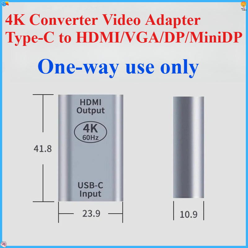 Electronics And Gadgets With C - Adaptador de vídeo conversor 4k tipo-c