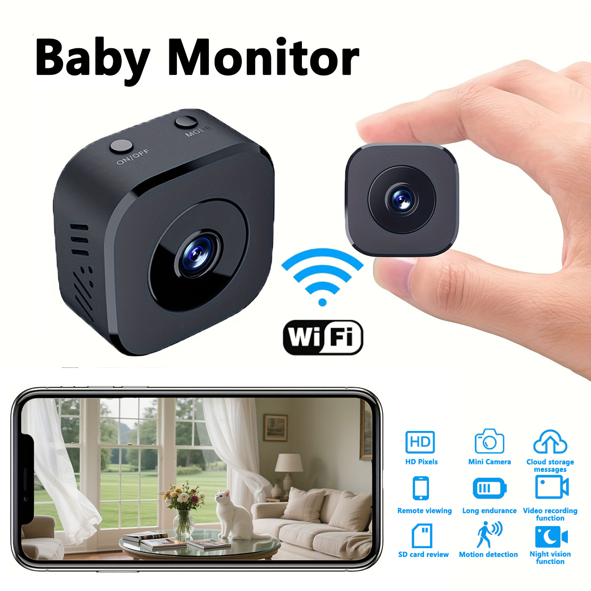 Compact Camera Mirrorless - 1080p hd mini câmera wi-fi segurança