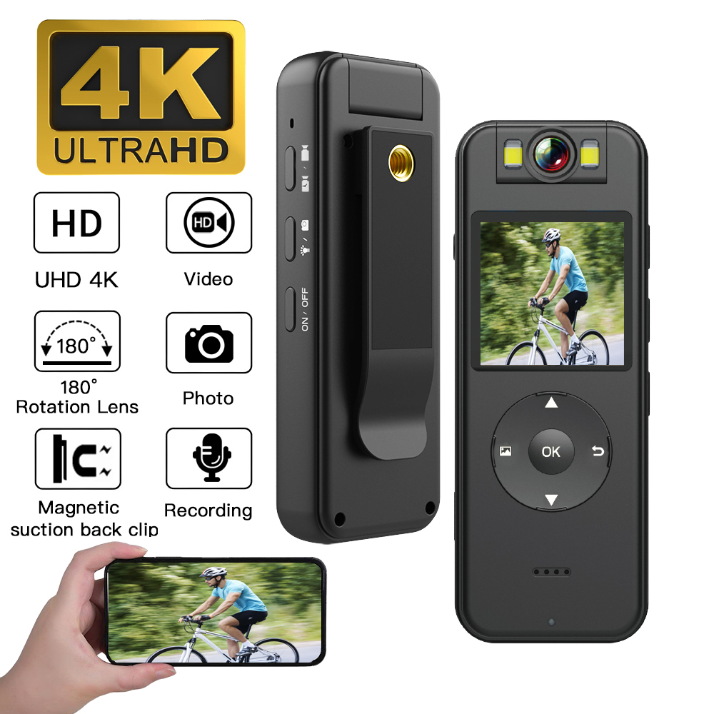 Compact Camera Mirrorless - Câmera Mini Ultra HD 4K WiFi