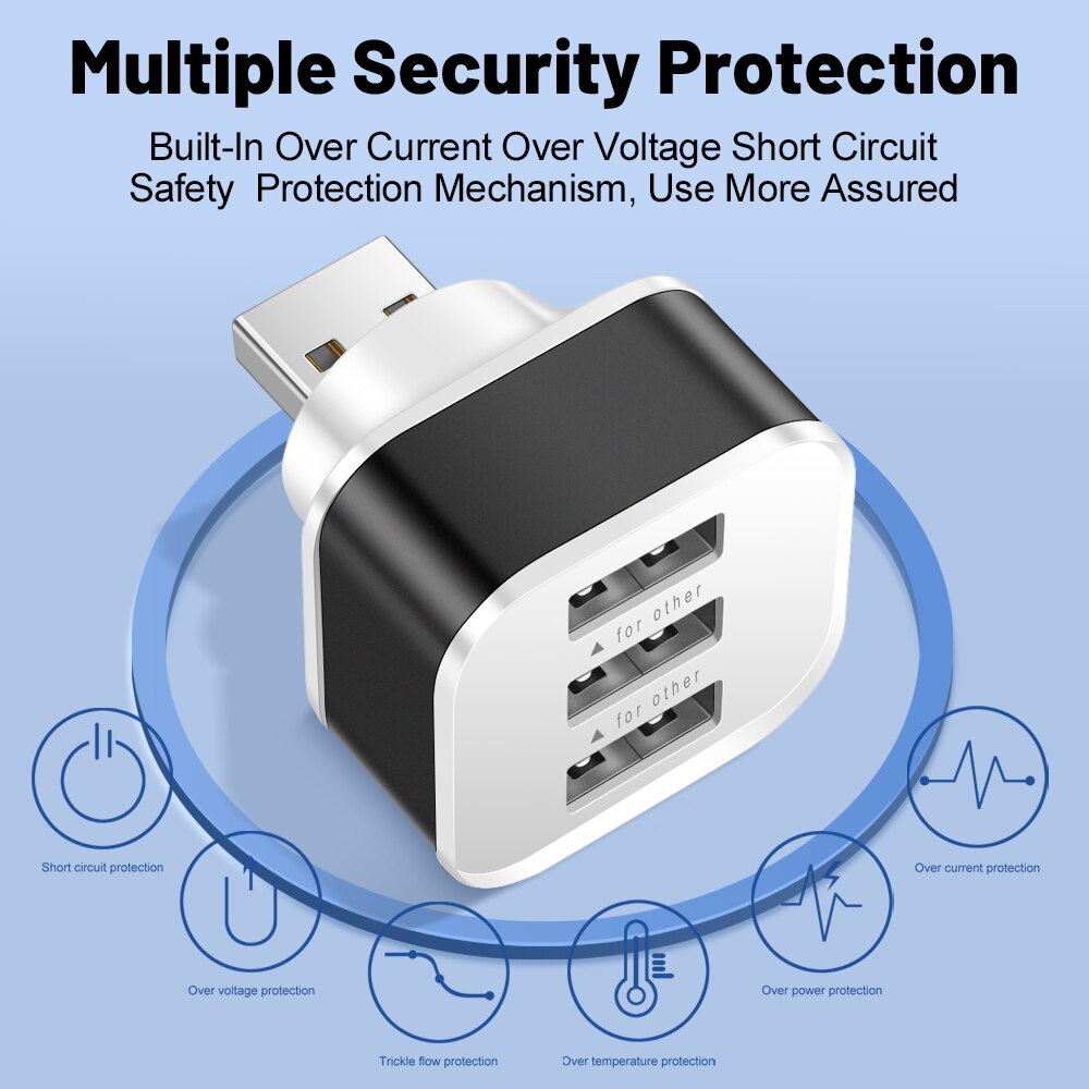 Adaptador USB com 3 Portas, US - Electronics Gadgets For Car avaliação e preço