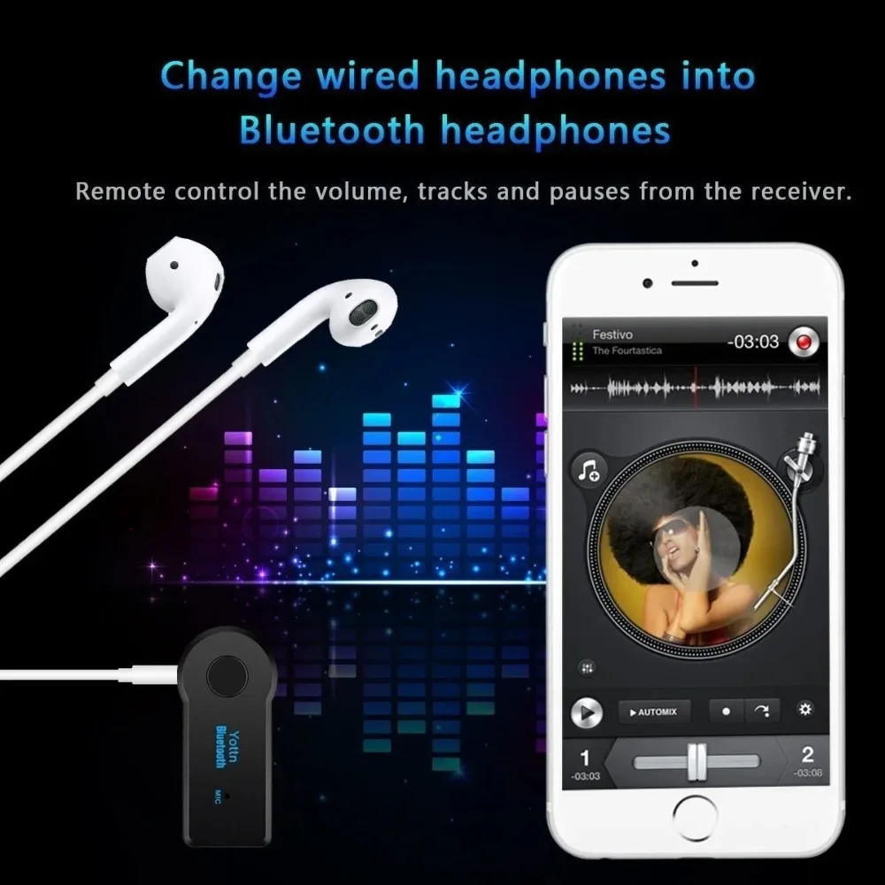 Receptor de Áudio Estéreo Blue - Electronics Gadgets For Car avaliação e preço