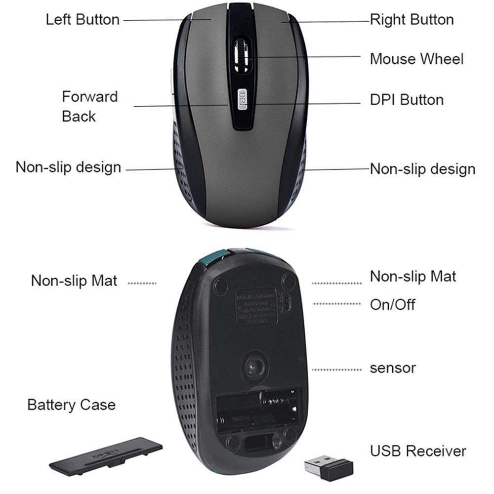 Rato sem fio silencioso 2.4g p - Auto Mouse Mover avaliação e preço