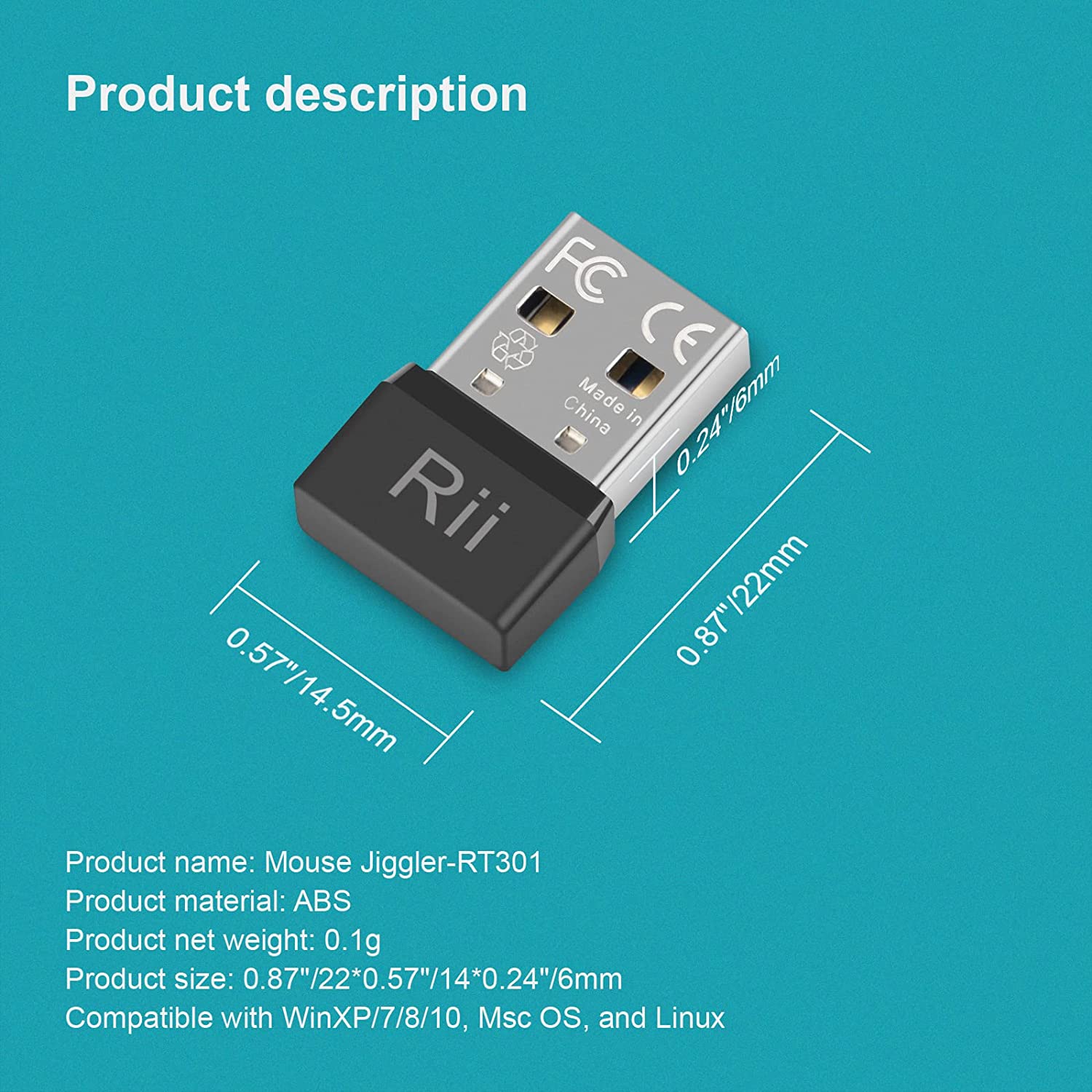 Rii rt301 usb mouse jiggler, i - Auto Mouse Mover avaliação e preço